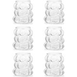 Home 75 ml 6'lı Üzüm Bardak Seti, Bubble Bardak, Bulut Bardak, Kahve Yanı Sunum Bardağı, Zarif ve Şık Tasarım, Içecek Sunumları Için Ideal