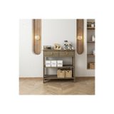 Home 90 CM MANDOSİ ÇİFT ÇEKMECELİ ÇOK AMAÇLI DOLAP KAHVE KÖŞESİ DRESUAR CEVİZ