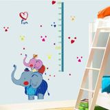 home accessories Gelişim boy ölçer boy tablo fil çocuk odası dekor süsleme ev duvar sticker pvc
