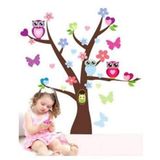 home accessories renkli baykuş ağacı kelebek çocuk odası ev duvar sticker pvc