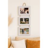 Home Ahsap 3'lü 10x15 Cm İpli Fotograf çerçevesi yatay Vizon Renk