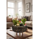 Home Ahşap ayaklı Sukulent ve kaktüs arajman saksısı