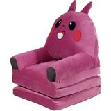 Home and Home Çocuk-Bebek Koltuğu Sandalye Portatif Yatak Puf-Dik Duruş Minderi Pikaçu Figürlü Bebek Çocuk Koltuğu - Pembe