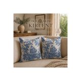 HOME ART ATELIER hand made Vintage Desenli Dekoratif 2'Li Yastık Kırlent Kılıfı Takımı
