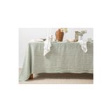 HOME ART ATELIER hand made YEŞİL ÇİZGİLİ PREMİUM Keten Masa Örtüsü- Vintage Masa Örtüsü