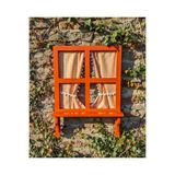 Home Balkon,bahçe,cafe duvar dekoru,turuncu ahşap pencere