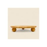 Home Bambu Top Ayaklı Yuvarlak Pasta & Kek Standı 24x24 cm Naturel