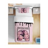 Home Black Pink 3D Dijital Baskılı Tek Kişilik Çarşafsız Genç Kız Çocuk Nevresim Takımı