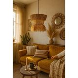Home Bohem Handmade Sarkıt Püsküllü Avize Doğal Rafya Salon, Balkon, Teras Tavan Aydınlatma