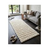 Home Carpet Dekor İthal Bubble Yumuşak Suni Tavşan Tüyü Halı Krem