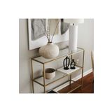 Home Celestia Gold Dresuar Kahve Köşesi Modern Konsol 100 cm Şeffaf Cam