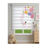 Home Çiçekli Sevimli Kedi Desenli Dijital Baskılı Zebra Stor Perde – Çocuk Odası İçin