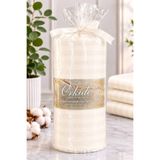 Home Çift Kişilik Lastikli Otel Tipi Krem 93 Tel Pamuk Saten Çarşaf Takımı Rainbow Orkide Collection
