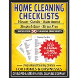 HOME CLEANING CHECKLISTS BOOK: Professional House Cleaning Checklist System | Standard & Deep Cleaning Use | 50 Tear Out Housekeeping Checklists for ... Airbnb, & Cleaning Companies | 8.5x11 Inches