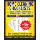 HOME CLEANING CHECKLISTS BOOK: Professional House Cleaning Checklist System | Standard & Deep Cleaning Use | 50 Tear Out Housekeeping Checklists for ... Airbnb, & Cleaning Companies | 8x10 Inches