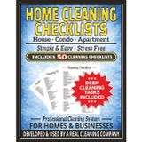 HOME CLEANING CHECKLISTS: Professional House Cleaning Checklist System | Daily & Deep Cleaning Use | 50 Tear Out Housekeeping Checklists for Homes, ... Airbnb, & Cleaning Businesses | 8.5x11 Inches