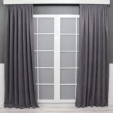 Home Color Home Petek Kadife Dokulu Fon Perde 150 x 270 cm Düz Dikişli Ekstrafor Büzgü - Gri