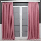 Home Color Home Petek Kadife Dokulu Fon Perde 150 x 270 cm Düz Dikişli Ekstrafor Büzgü - Pudra