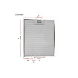 Home Davlumbaz Metal Yağ Filtresi 340x280 mm | Teka 81481030 Uyumlu Aspiratör Filtresi Teli 28x34