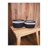 home decors by özlem 2'li Siyah&Beyaz Kova Sepet Takımı Hasır Sepet Düzenleyici Organizer Dekorasyon Hediyelik 2li-siyahbeyazsiyah 1001000009343