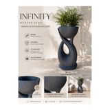 Home Dekaform Infinity Beton Görünümlü Dekoratif Saksı Minimal Modern İç Dış Mekan Saksısı
