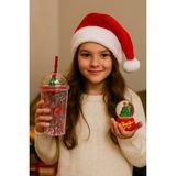 Home Dekor Hediye Trend Yeniyıl Yılbaşı 2'li Hediye Seti Noel Geyikli Pipetli Suluk Çam Ağacı Temalı Işıklı Kar Küresi - Çok Renkli - 2 Adet