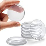 Home Duvar Kapı Kolu Stoper 5 cm Set 6 Şeffaf Kauçuk Kapı Kolu Kapı Kolu Için Yuvarlak Duvar Koruması. Koruyucu Kapı Tamponu Duvar Susturucu - Kendinden Yapışkanlı