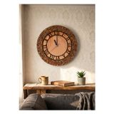 Home Duvar Saati -35 Cm-Modern Kahverengi Tasarım-Epoksi Duvar Saati-El Yapımı Dekoratif