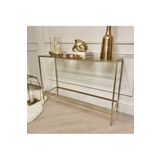 Home Elegance Gold Dresuar Kahve Köşesi Modern Konsol 100 cm Şeffaf Cam