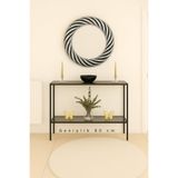 Home Elegance Siyah Dresuar Kahve Köşesi Modern Konsol 80 cm Füme Cam