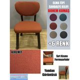 Home Elma Tipi Sandalye Kılıfı Lüx Bohem Kumaş Çok Kalın %100 Pamuk, Sırt Arkası Dahil Kapanıyor Fermuarlı - 45 x 45 cm - Kiremit