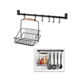 Home Ferforje Metal Retro Askılı Sepet Düzenleyici Sepet - Metal - Çok Renkli