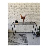 Home Gloria Metal Dresuar Dekoratif Kahve Köşesi Konsol Siyah Füme Camlı Modern