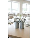 Home GreyfurtArt Vintage Metal Kalemlik Kaşıklık Saksı Vazo Restoran Tip Çatal Kaşıklık Banyo Düzenleyici Organizer