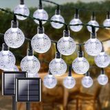 Home Güneş Enerjili Dize Işıklar Su Geçirmez, 7 M /50 LED 8 Mod Kristal Küre Veranda Için, Ba