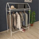 Home Hanger Beyaz Konfeksiyon Askısı Raflı Butik Askı Konsept Askılık Beyaz