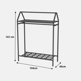 Home Hanger Siyah Elbise Askılığı Raflı New Design Konfeksiyon Askısı