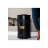 Home Home1157 Lüx Yanımaz Metal Pedallı 30 Lt Mutfak Banyo Çöp Kovası Siyah