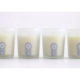 Home In Joy Kokulu Soya ve Coconut Mum 4'lü Cam Obje - Beyaz - 4 Adet