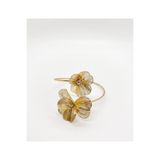 Home İnci ve Çiçek Detaylı Gold Arm Cuff - Zarif Pazı Bilekliği - Taş Detaylı Bohem Arm Cuff