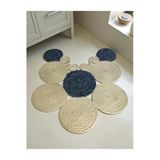 Home İnn Banyo Paspası Örgü Dokulu Yuvarlak Form 51X60 Cm – Özel Desenli Çok Parçalı Model