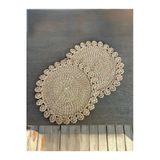 Home Inn Home Textile 2 Adet Nilüfer Hasır Görünümlü Amerikan Servis Supla 33 Cm