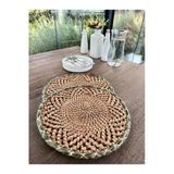 Home Inn Home Textile 2'Li Amerikan Servis - Leke Tutmaz- Kahverengi-Yeşil 33 X 33 Cm