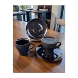 Home İnn Rustik Seramik Kahve Fincan Takımı – 4 Parça, El İşçiliği Vintage Espresso - Kahve Seti