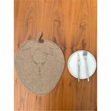 Home İnn Tekstil Doğal Jüt Ip Elma Şekilli Amerikan Servis - Supla 38X35 cm – Şık ve Rustik Dokunuş - 35 x 39 cm - Natural