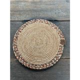 Home İnn Tekstil Home İnn Modern Supla 33 cm Renkli Örgü Amerikan Servis Tekli Modern Sofra Dekoru - 33 x 33 - Kahverengi