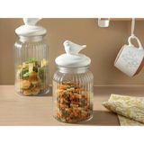 Home Karina Cam Saklama Kavanoz 970 ml Beyaz