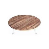 Home Katlanabilir Metal Ayaklı Ahşap Yer Sofrası Tepsi Sini 90 Cm