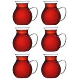 Home Keyfi Ala 6'lı Borosilikat Cam Çay Bardağı Seti, 200ML Termisil Kupa, Şık ve Dayanıklı,