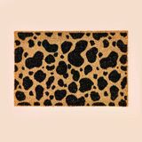 Home Koko Leopar Desenli Kapı Paspası - Bej / Siyah - 40X60 Cm
